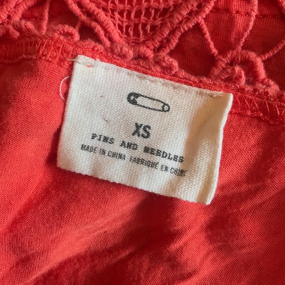 ✨Anthropologie PinsNeedles Boho Knit Crochet Shirt - Picture 6 of 8